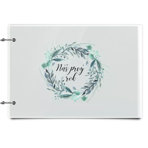 Plexi album sa sponami Náš prvý rok - zelený venček 
