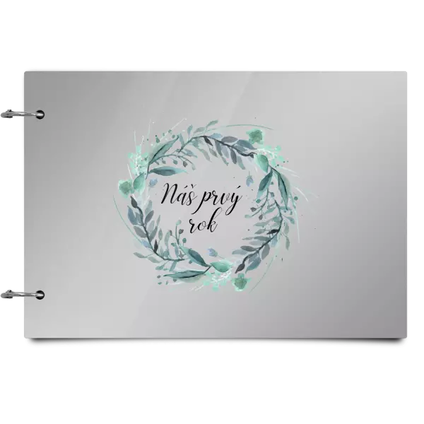 Plexi album sa sponami Náš prvý rok - zelený venček 