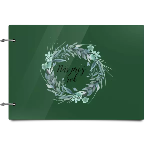 Plexi album sa sponami Náš prvý rok - zelený venček 