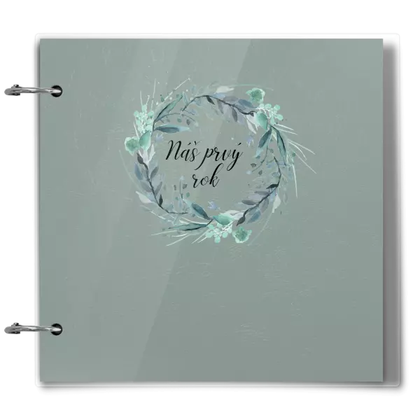 Plexi album sa sponami Náš prvý rok - zelený venček 