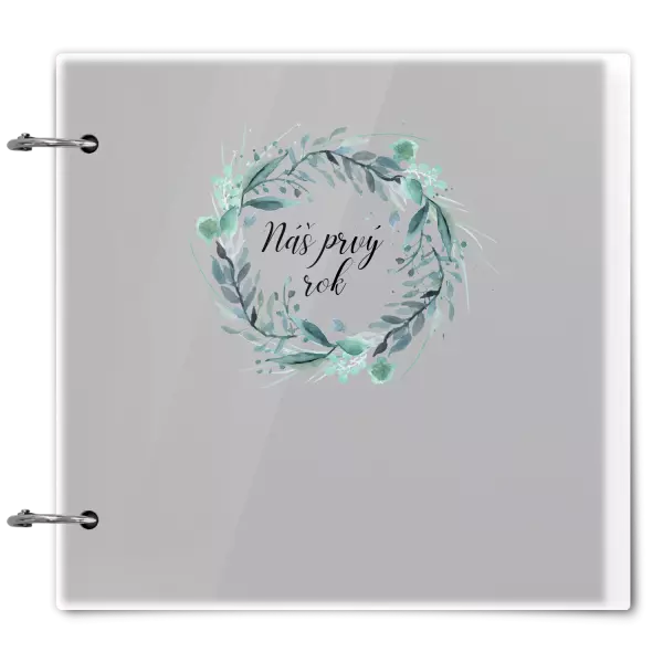 Plexi album sa sponami Náš prvý rok - zelený venček 