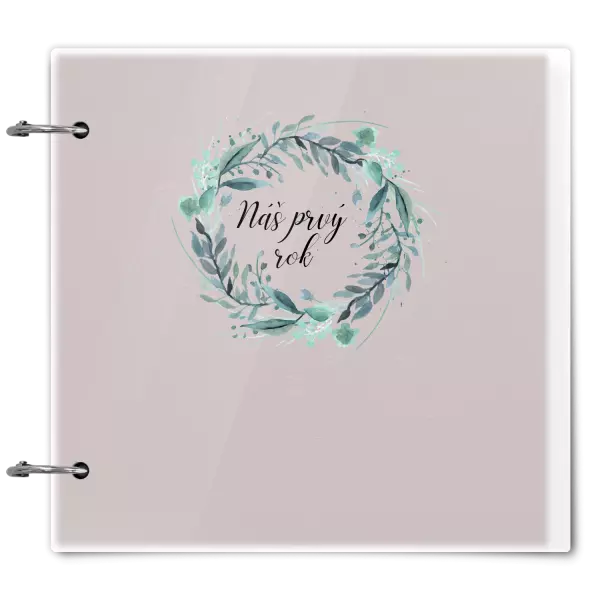 Plexi album sa sponami Náš prvý rok - zelený venček 