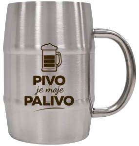 Nerezovej chladiaci polliter Pivo je moje palivo