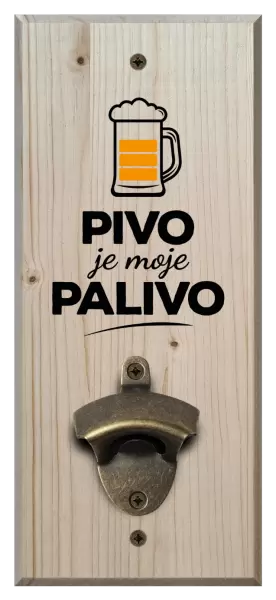 Nástenný otvárač Pivo je moje palivo