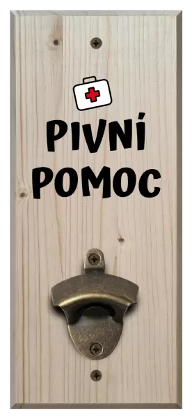 Nástěnný otvírák Pivní pomoc