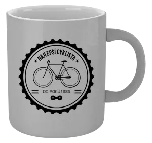 Hrnček metalický Najlepší cyklista od roku