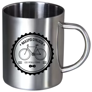 Nerezový hrnček Najlepší cyklista od roku