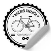 Samolepka Najlepší cyklista od roku