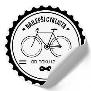 Samolepka Najlepší cyklista od roku