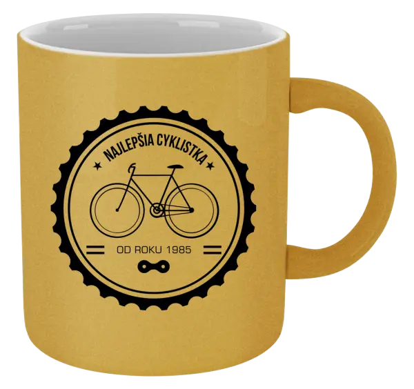 Hrnček metalický Najlepšia cyklistka od roku