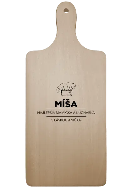 Doštička Najlepšia kuchárkav vlastné meno