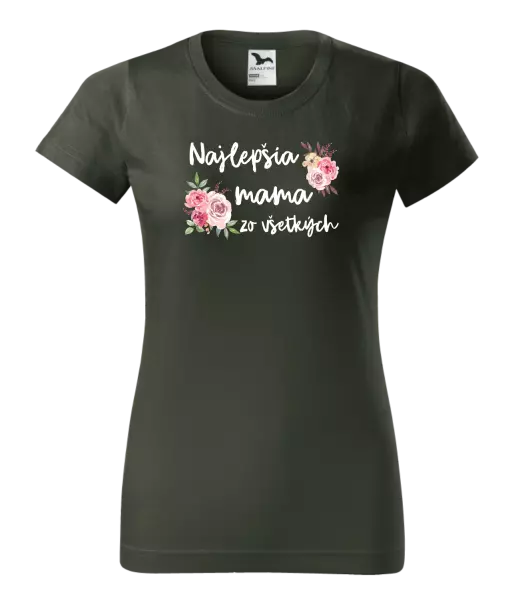 Dámske tričko Najlepšia mama zo všetkých - kvety