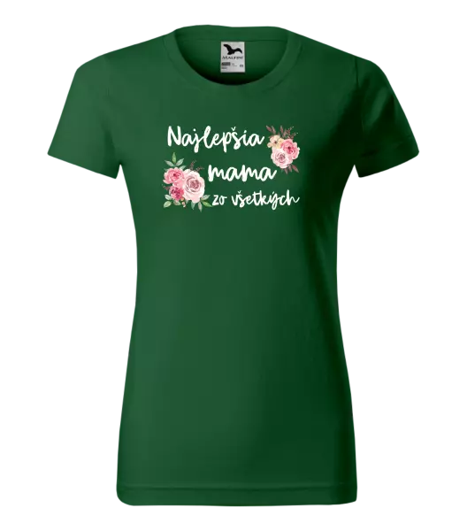 Dámske tričko Najlepšia mama zo všetkých - kvety