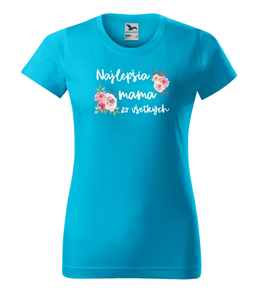 Dámske tričko Najlepšia mama zo všetkých - kvety