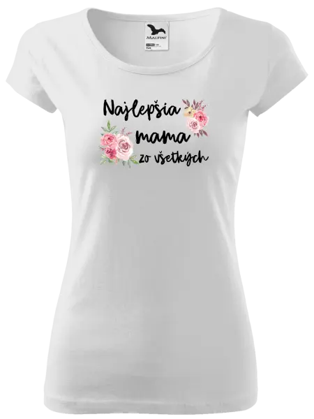 Dámske tričko Najlepšia mama zo všetkých - kvety