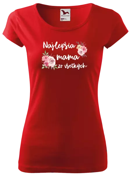 Dámske tričko Najlepšia mama zo všetkých - kvety