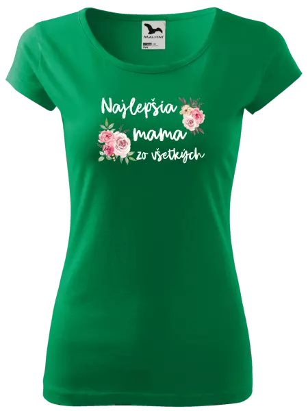 Dámske tričko Najlepšia mama zo všetkých - kvety