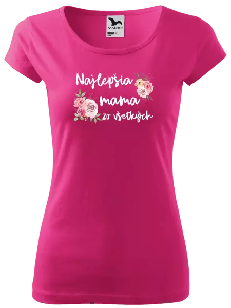 Dámske tričko Najlepšia mama zo všetkých - kvety
