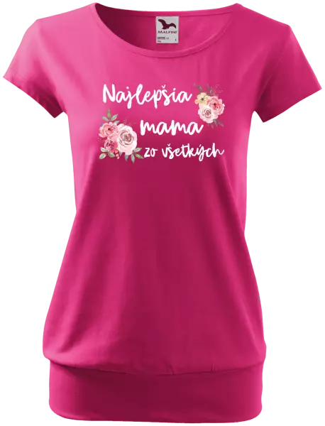 Dámske tričko Najlepšia mama zo všetkých - kvety