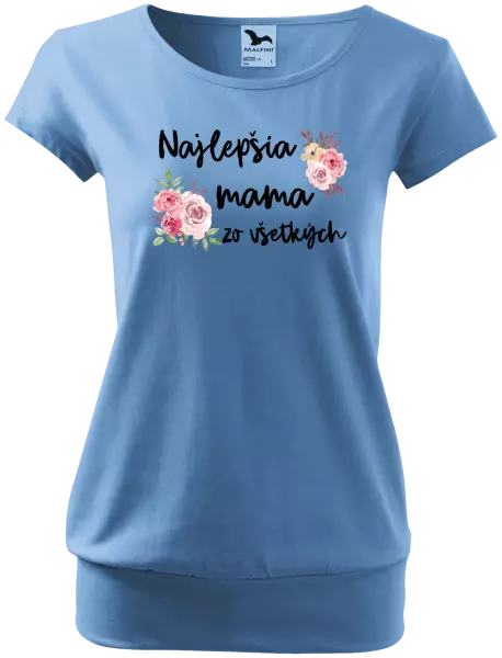 Dámske tričko Najlepšia mama zo všetkých - kvety