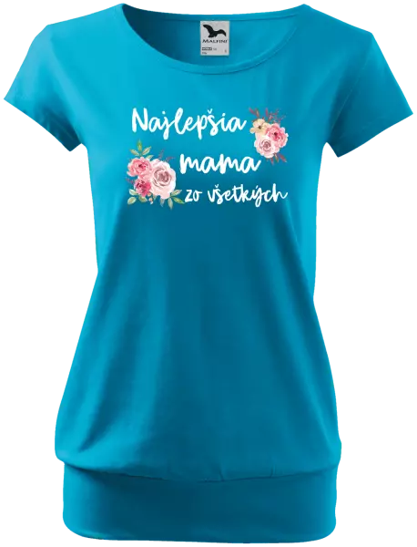 Dámske tričko Najlepšia mama zo všetkých - kvety