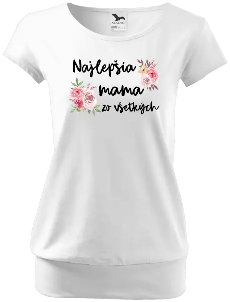 Dámske tričko Najlepšia mama zo všetkých - kvety