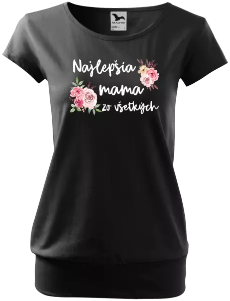 Dámske tričko Najlepšia mama zo všetkých - kvety