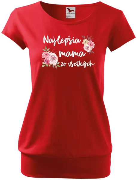 Dámske tričko Najlepšia mama zo všetkých - kvety