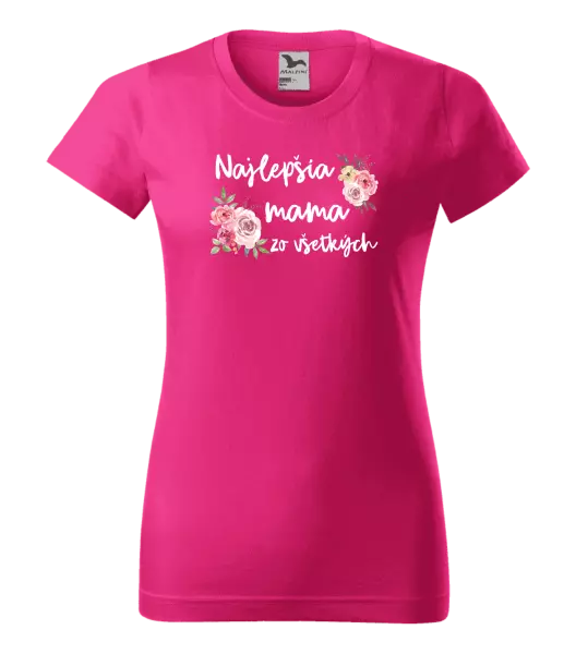 Dámske tričko Najlepšia mama zo všetkých - kvety