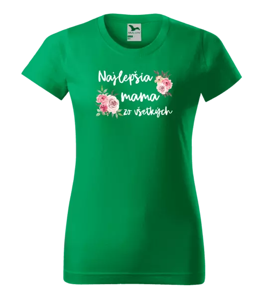 Dámske tričko Najlepšia mama zo všetkých - kvety