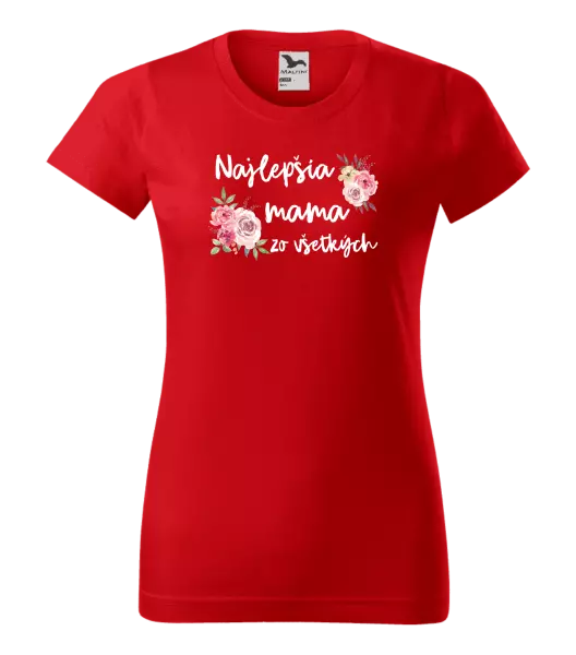 Dámske tričko Najlepšia mama zo všetkých - kvety
