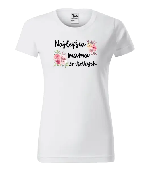 Dámske tričko Najlepšia mama zo všetkých - kvety