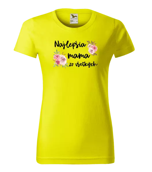 Dámske tričko Najlepšia mama zo všetkých - kvety