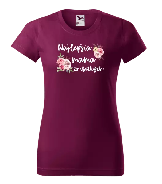 Dámske tričko Najlepšia mama zo všetkých - kvety