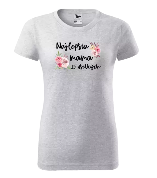 Dámske tričko Najlepšia mama zo všetkých - kvety