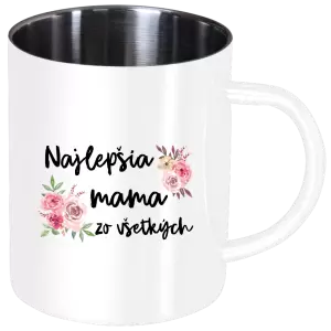 Nerezový hrnček Najlepšia mama zo všetkých - kvety