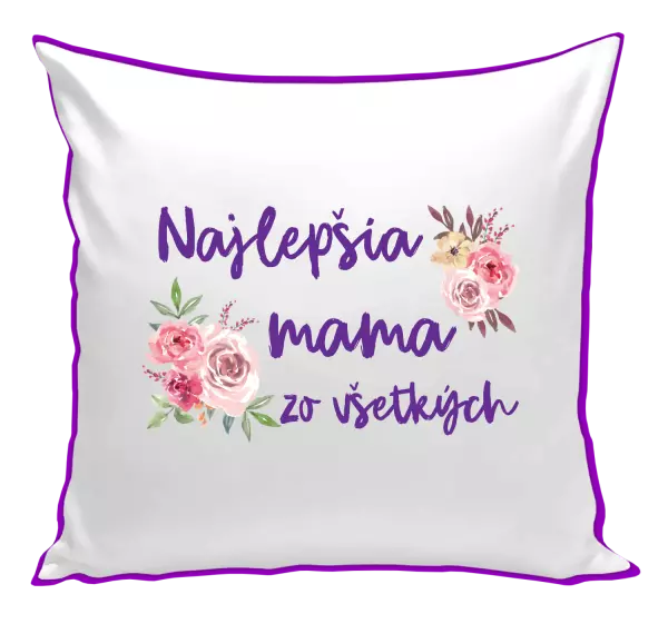 Vankúš Najlepšia mama zo všetkých - kvety