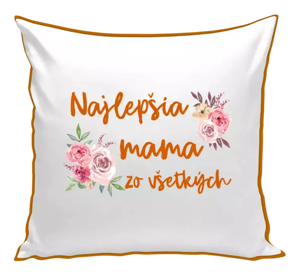 Vankúš Najlepšia mama zo všetkých - kvety