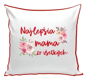 Vankúš Najlepšia mama zo všetkých - kvety