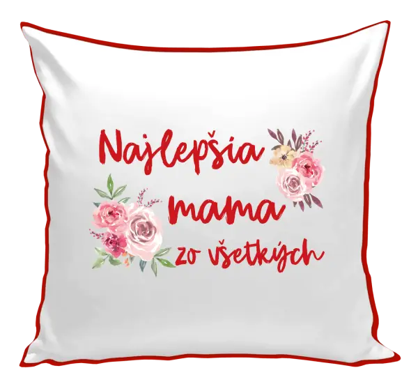 Vankúš Najlepšia mama zo všetkých - kvety