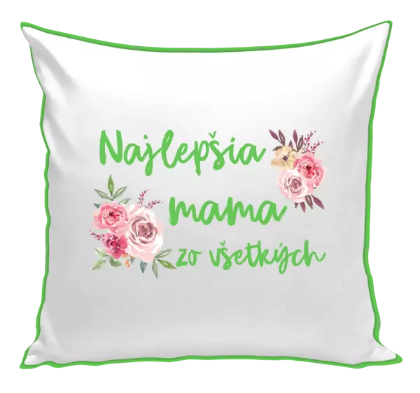 Vankúš Najlepšia mama zo všetkých - kvety