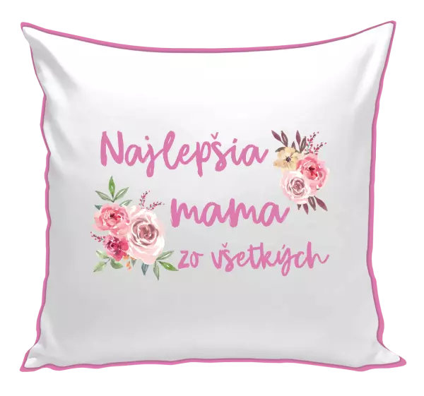 Vankúš Najlepšia mama zo všetkých - kvety