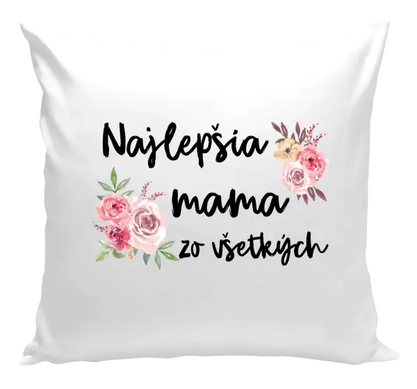 Vankúš Najlepšia mama zo všetkých - kvety