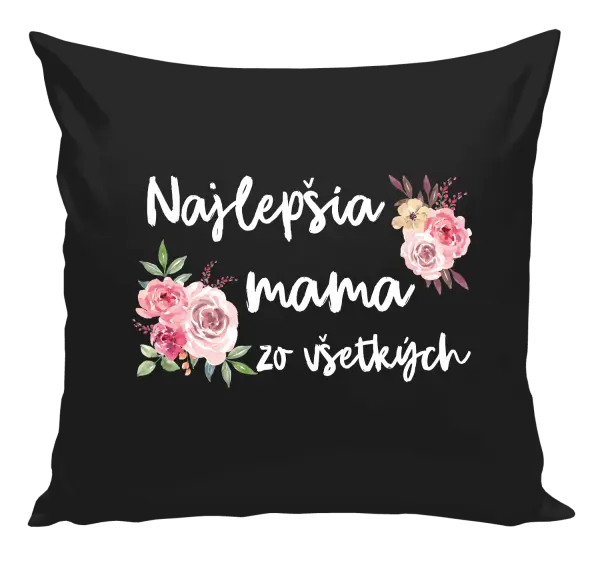 Vankúš Najlepšia mama zo všetkých - kvety