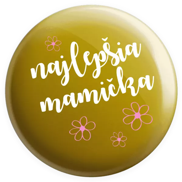 Placka Najlepšia mamička - kytičky