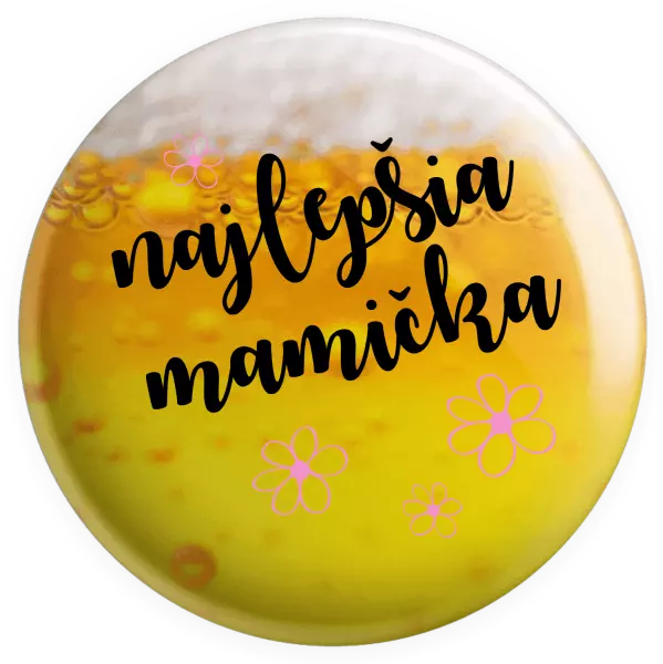 Placka Najlepšia mamička - kytičky