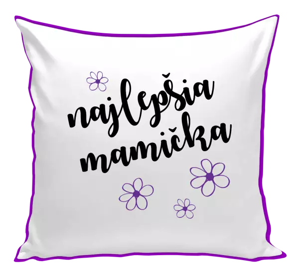 Vankúš Najlepšia mamička - kytičky