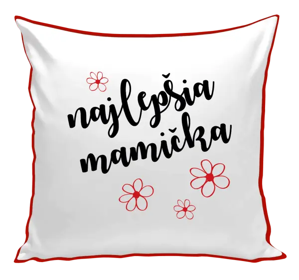 Vankúš Najlepšia mamička - kytičky