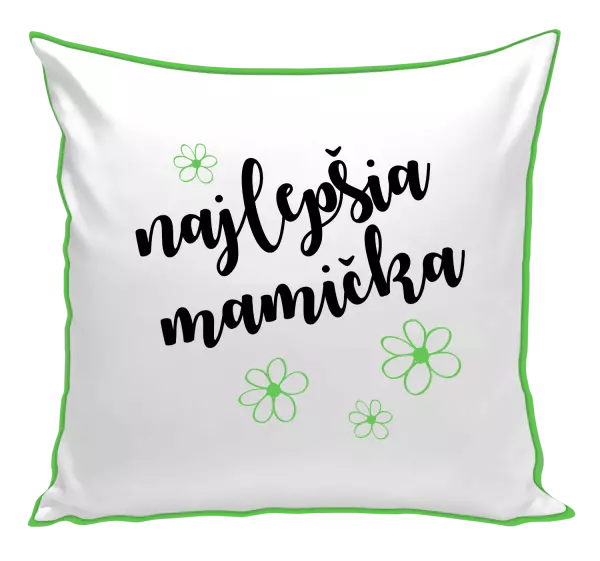 Vankúš Najlepšia mamička - kytičky