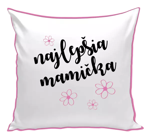 Vankúš Najlepšia mamička - kytičky